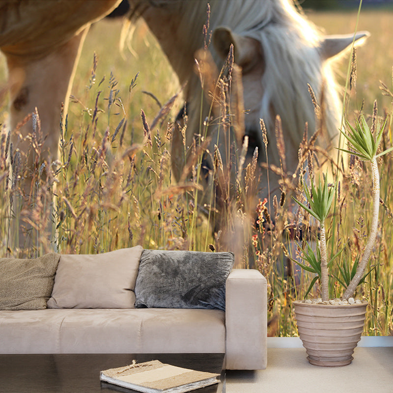 Horse Wall Mural Decal Moisture Resistant Modern Living Room Wall Covering