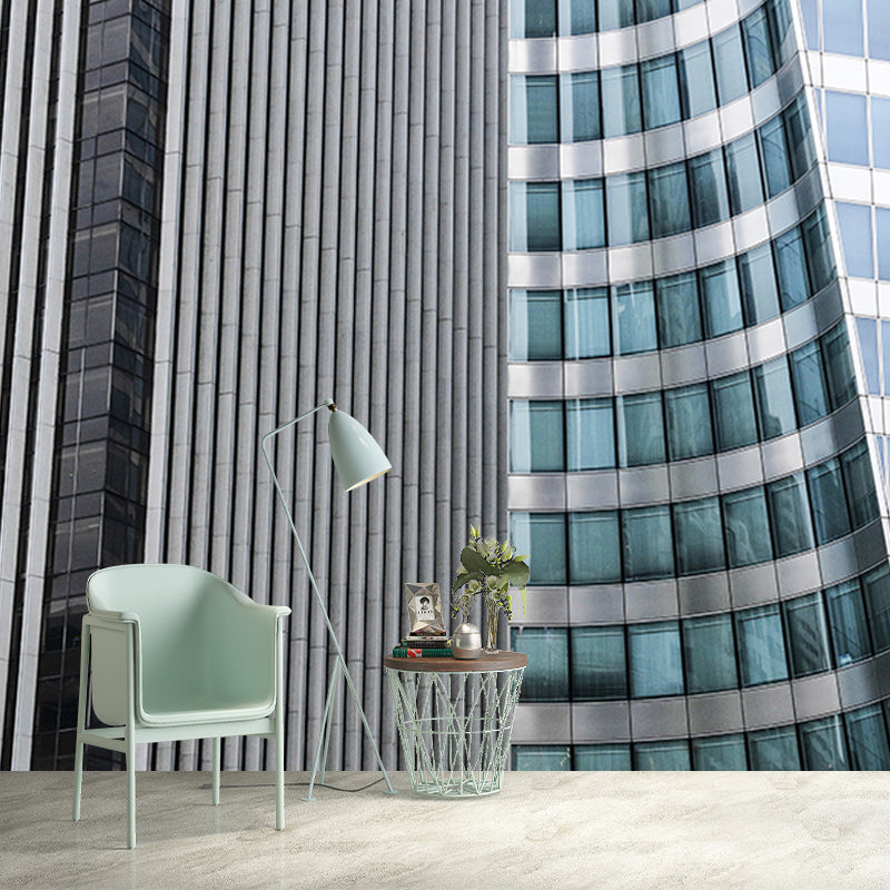 City Building Murals Waterproofing Wall Decor for Meeting Room, Custom Size Available