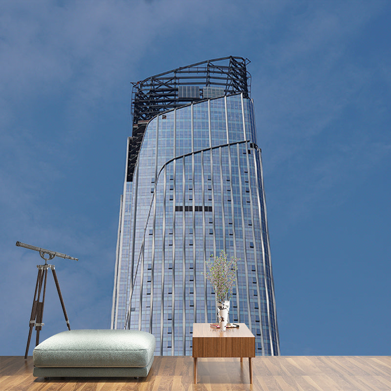 City Building Murals Waterproofing Wall Decor for Meeting Room, Custom Size Available