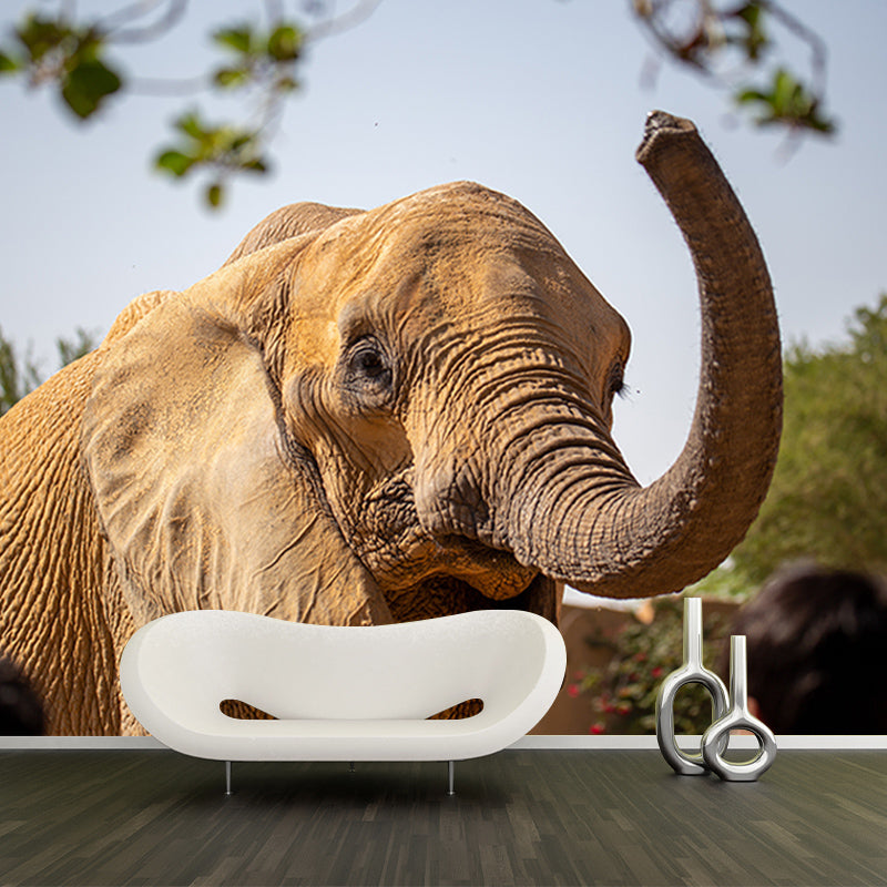 Elephant Mural Wallpaper Meeting Room Living Room Home Decor, Custom Size Available