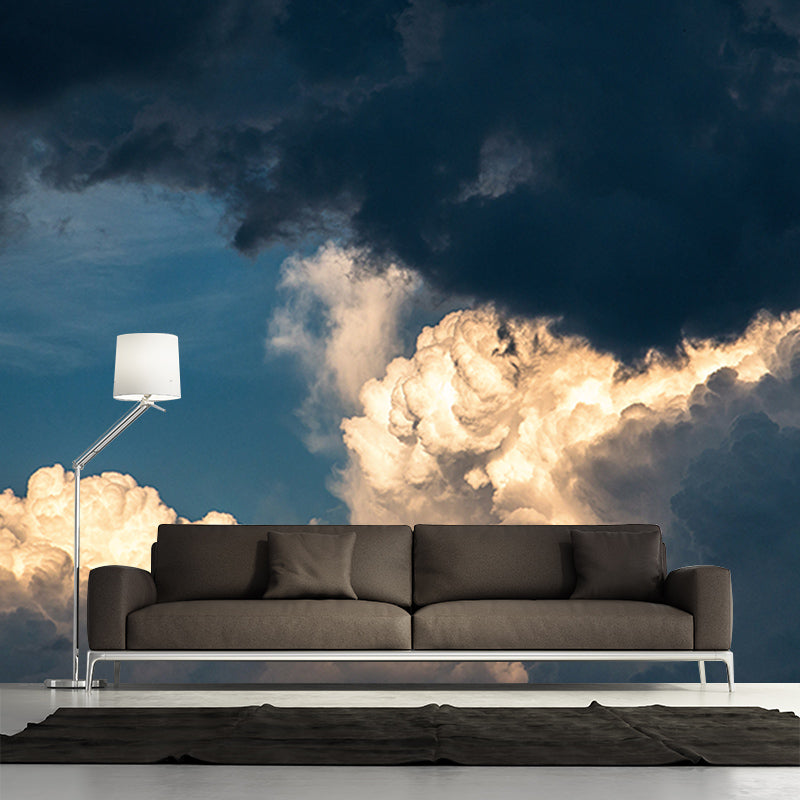 Sky Photo Mural Wallpaper Wall Art for Bar and Coffee Shop, Stain Resistant