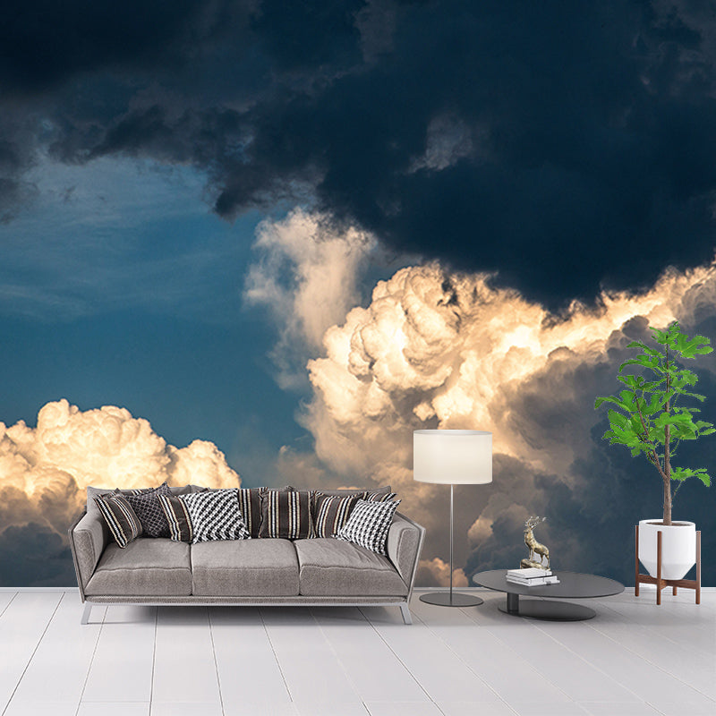 Sky Photo Mural Wallpaper Wall Art for Bar and Coffee Shop, Stain Resistant