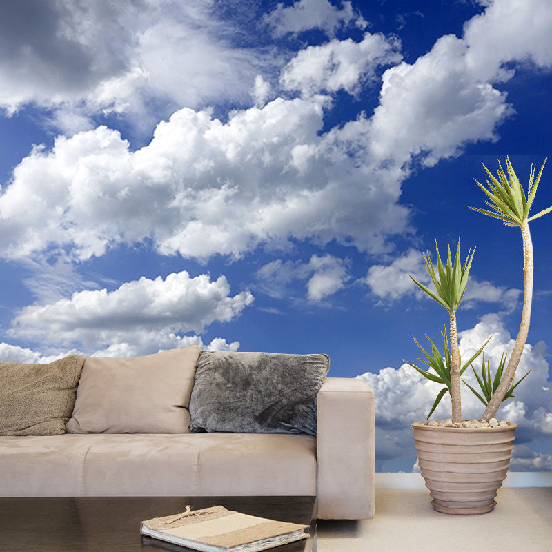 Sky Photo Mural Wallpaper Wall Art for Bar and Coffee Shop, Stain Resistant