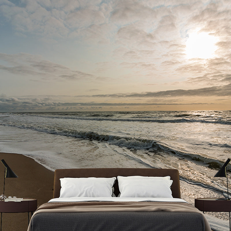 Sea Mural Wallpaper Moisture Resistant Tropics Living Room Bathroom Home Decor