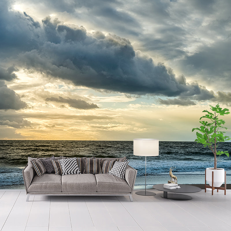 Sea Mural Wallpaper Moisture Resistant Tropics Living Room Bathroom Home Decor