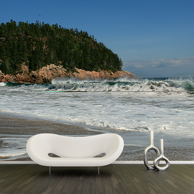 Sea Mural Wallpaper Moisture Resistant Tropics Living Room Bathroom Home Decor