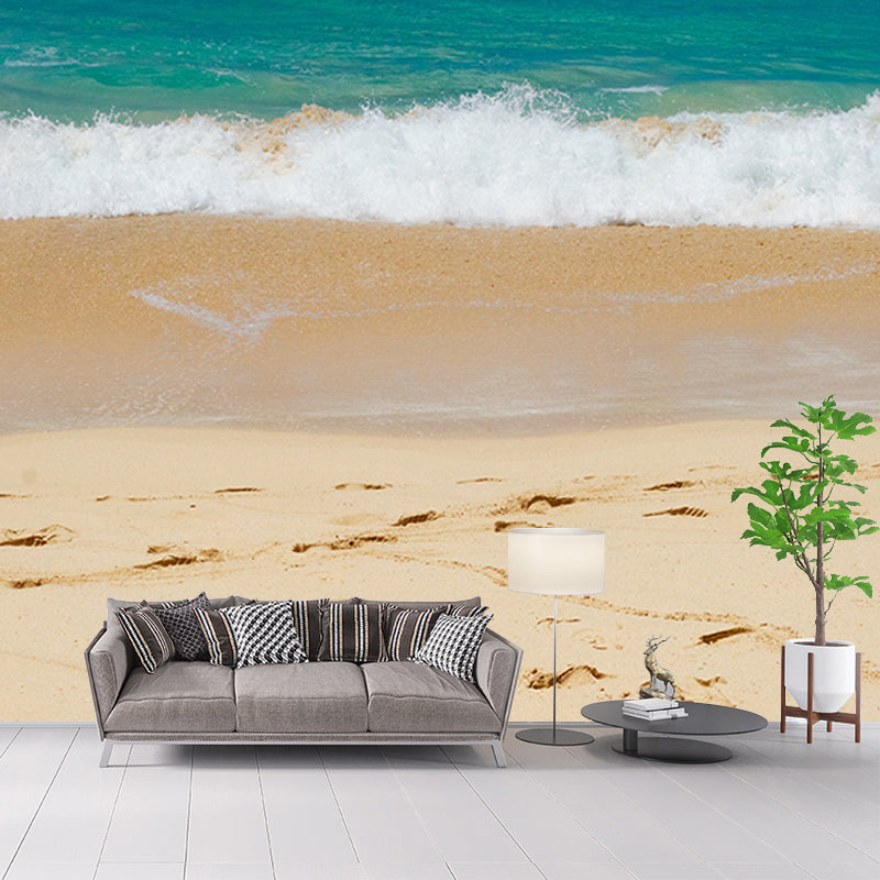 Beach Wall Murals for Guest Room Bathroom Moisture Resistant, Custom Size Available