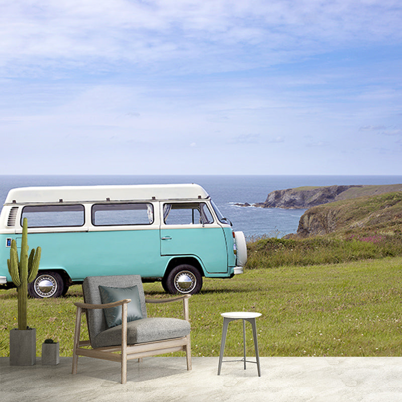 Modern Transportation Car Mural Wallpaper Full Size Wall Decor for Bedroom