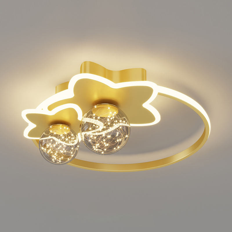 Geometric Flush Mount Light Modern 3 Light Flush Mount Light Fixtures with Glass Shade