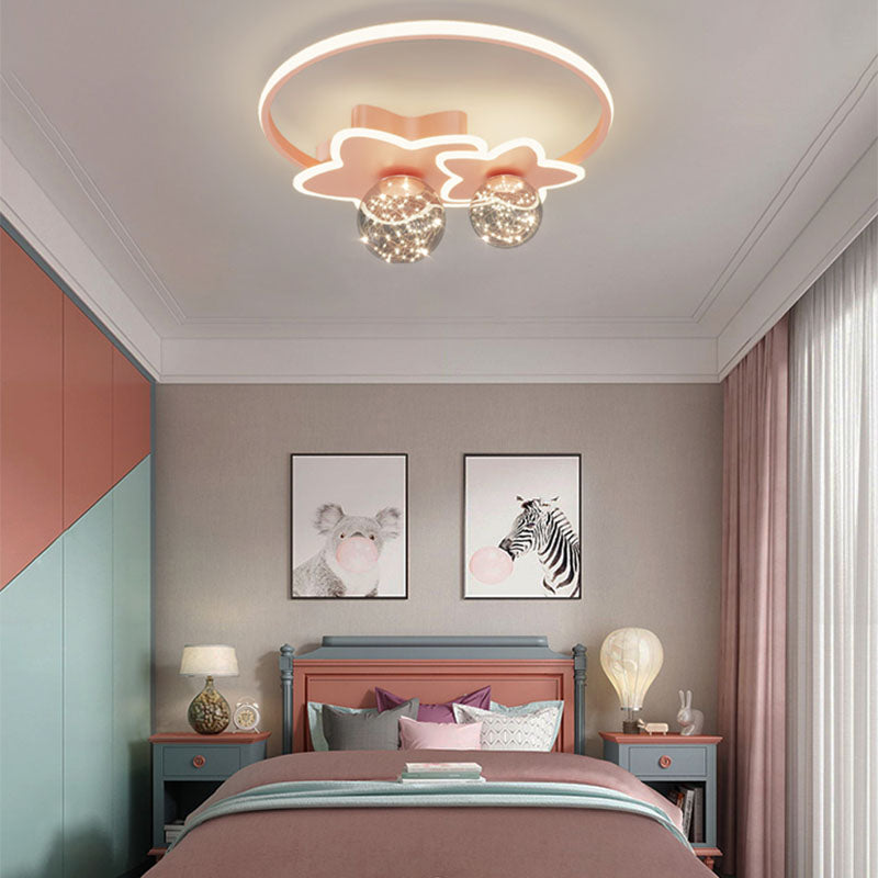 Geometric Flush Mount Light Modern 3 Light Flush Mount Light Fixtures with Glass Shade