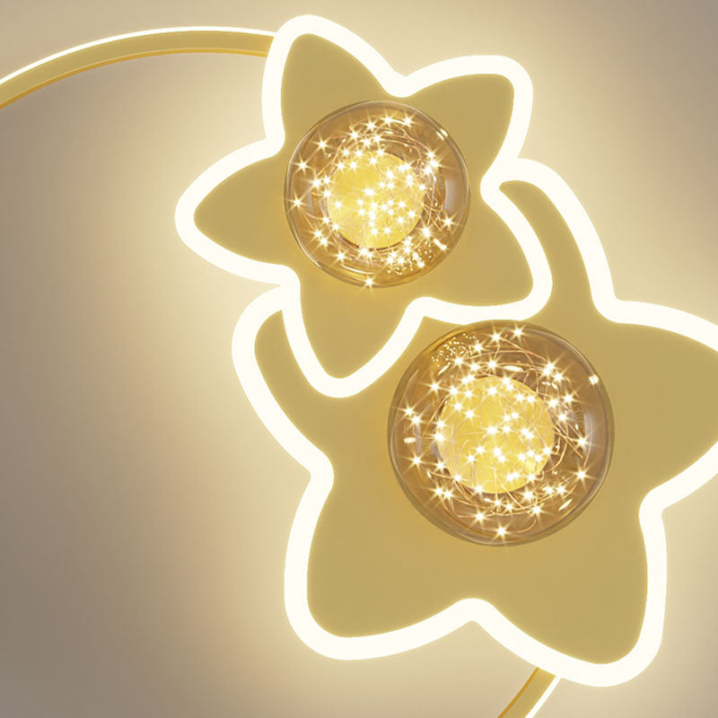 Geometric Flush Mount Light Modern 3 Light Flush Mount Light Fixtures with Glass Shade