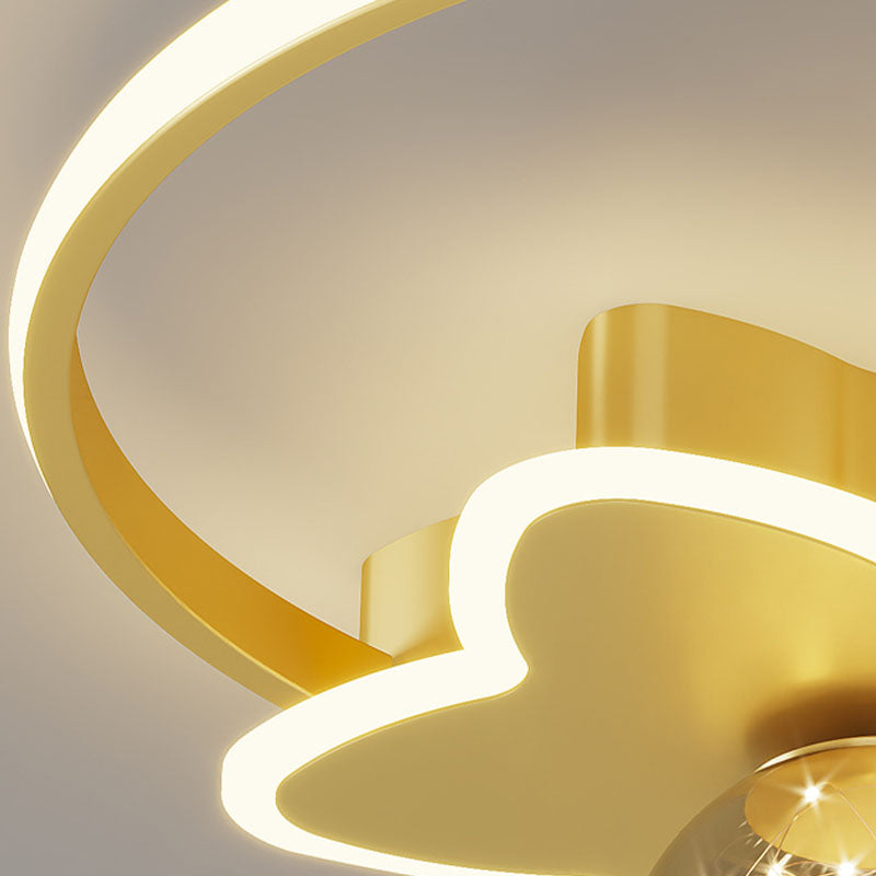 Geometric Flush Mount Light Modern 3 Light Flush Mount Light Fixtures with Glass Shade