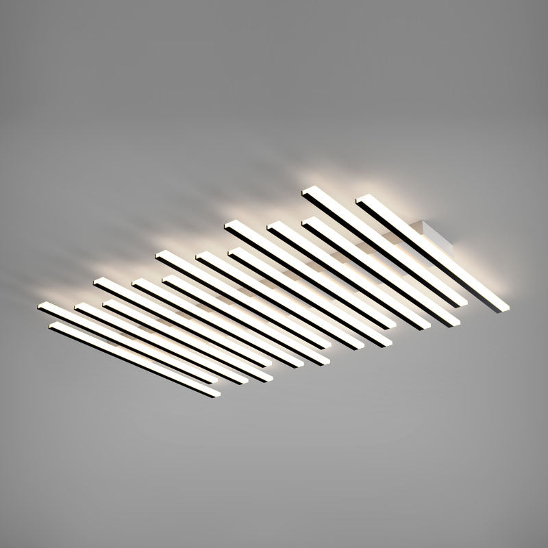 Éclairage encastré linéaire moderne LED plafonnier encastré avec abat - jour acrylique