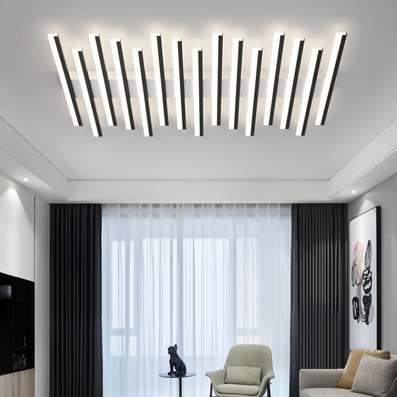 Éclairage encastré linéaire moderne LED plafonnier encastré avec abat - jour acrylique