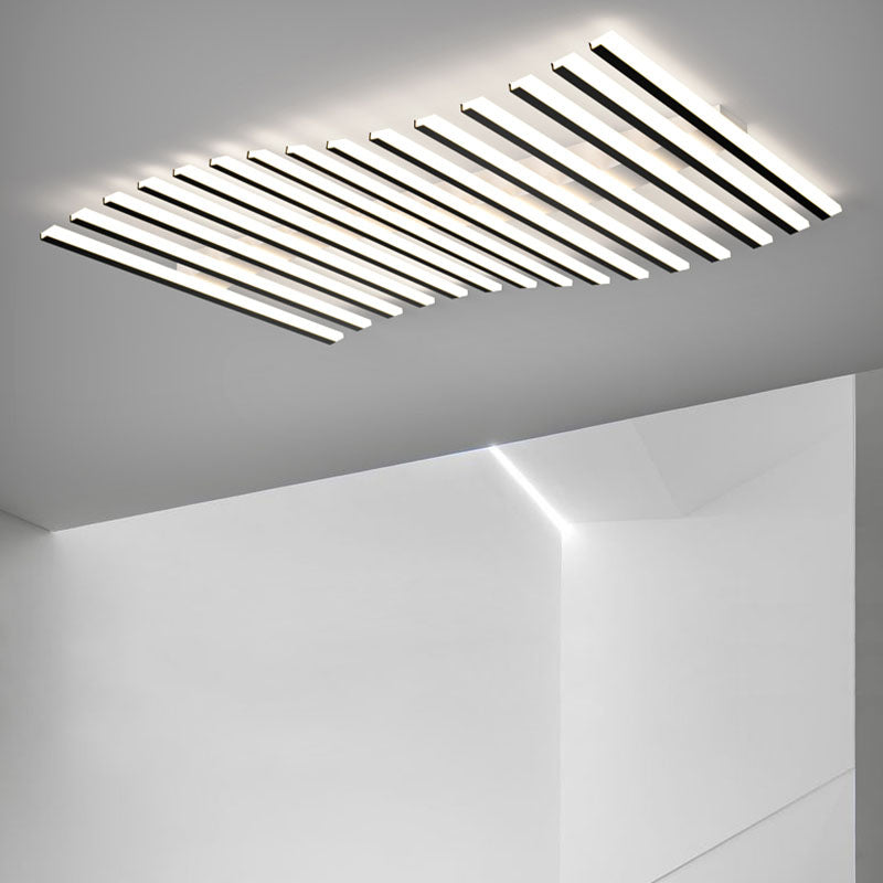 Éclairage encastré linéaire moderne LED plafonnier encastré avec abat - jour acrylique