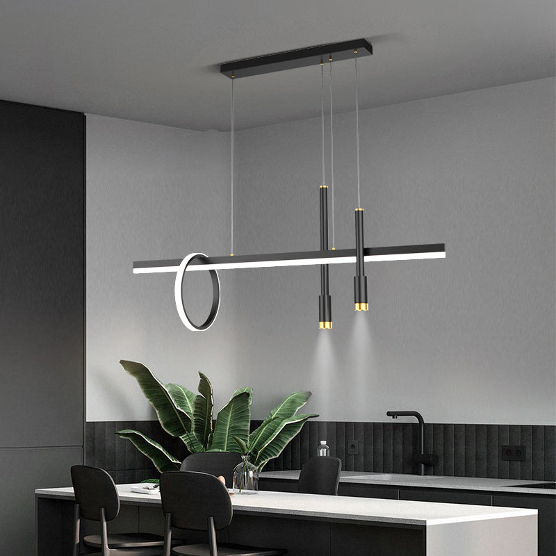 Modern Kitchen Pendant Lights Geometric Chandelier Lighting Fixtures with Acrylic Shade
