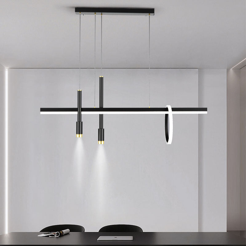 Modern Kitchen Pendant Lights Geometric Chandelier Lighting Fixtures with Acrylic Shade