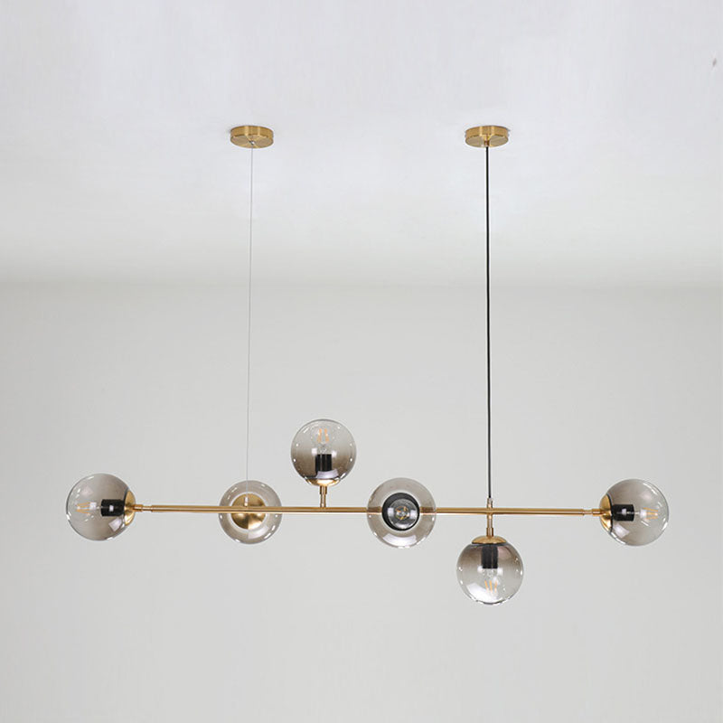 Modern Style Molecule Over Island Lighting Glass Multi-Lights Hanging Pendant Lights for Dining Room