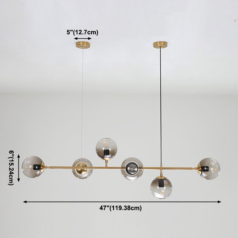 Modern Style Molecule Over Island Lighting Glass Multi-Lights Hanging Pendant Lights for Dining Room