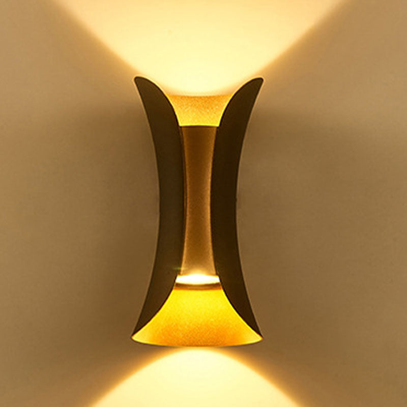 Lámpara de montaje de pared de aluminio de 2 luces moderna.