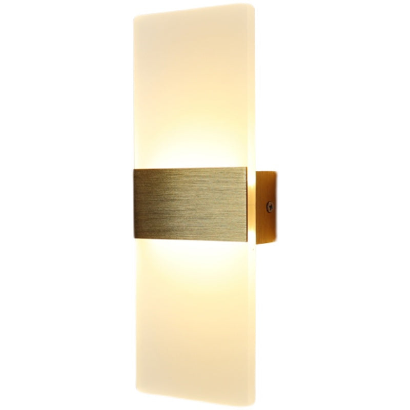 Simple Rectangular Shade Wall Sconce Light, Acrylic Sconce Light Fixture for Bedroom