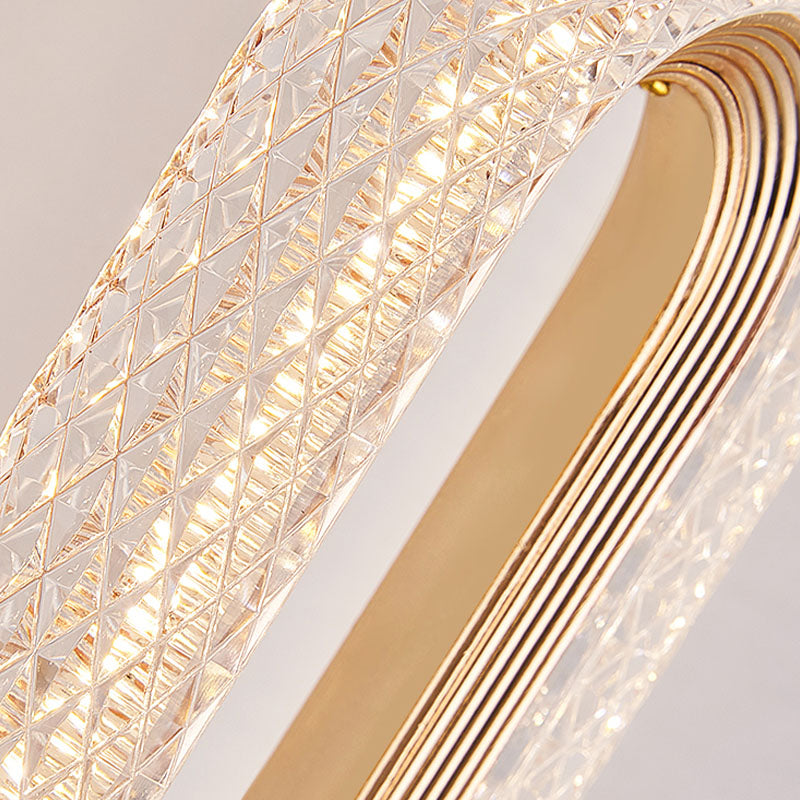 Nordic Circle Shade Wall Sconce Light, Luxury Acrylic Linear Sconce Light Fixture for Bedroom