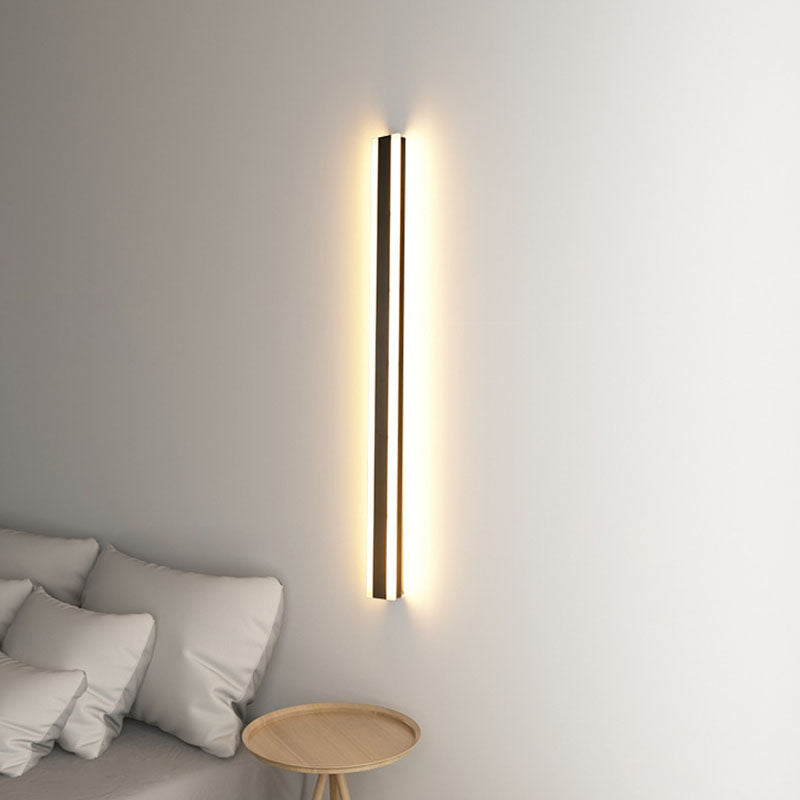 1-licht lineaire schaduwmuur SCONCE Moderne eenvoudige stijl wandverlichting in zwart
