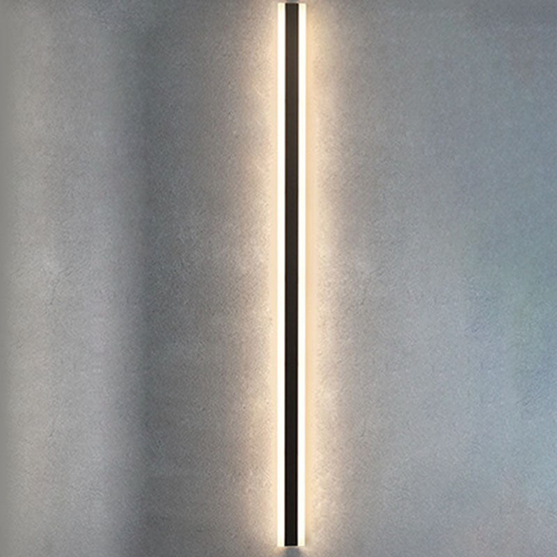 1-licht lineaire schaduwmuur SCONCE Moderne eenvoudige stijl wandverlichting in zwart