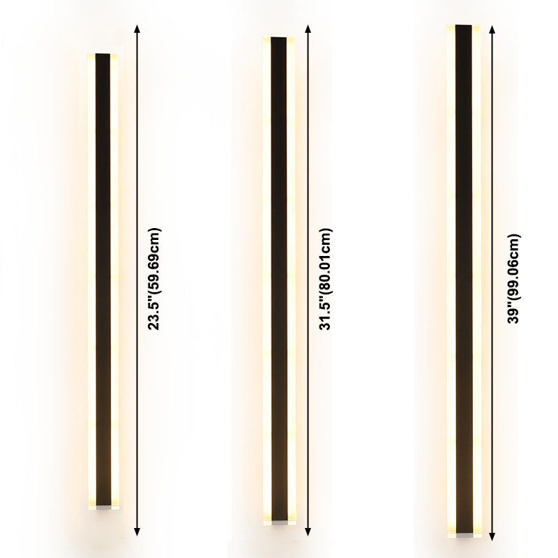 1-licht lineaire schaduwmuur SCONCE Moderne eenvoudige stijl wandverlichting in zwart