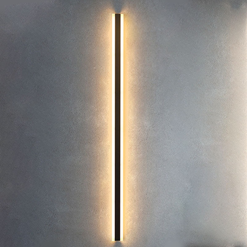 1-licht lineaire schaduwmuur SCONCE Moderne eenvoudige stijl wandverlichting in zwart
