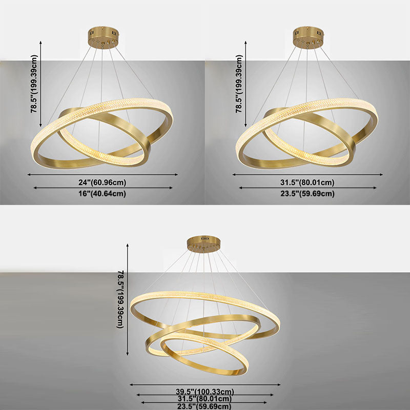Moderner einfacher charakteristischer Stil LED Hängende Kronleuchter Licht für Wohnzimmer Esszimmertreppe
