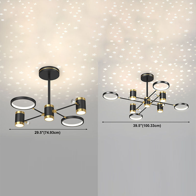 Nordic Light Luxus Einfacher moderner Stil LED -Anhänger Kronleuchter Licht für Wohnzimmer