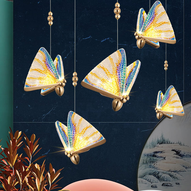 Moderner Butterfly Hängnisbeleuchtung Acryl Decke Anhängerlampe
