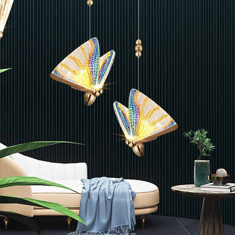 Moderner Butterfly Hängnisbeleuchtung Acryl Decke Anhängerlampe