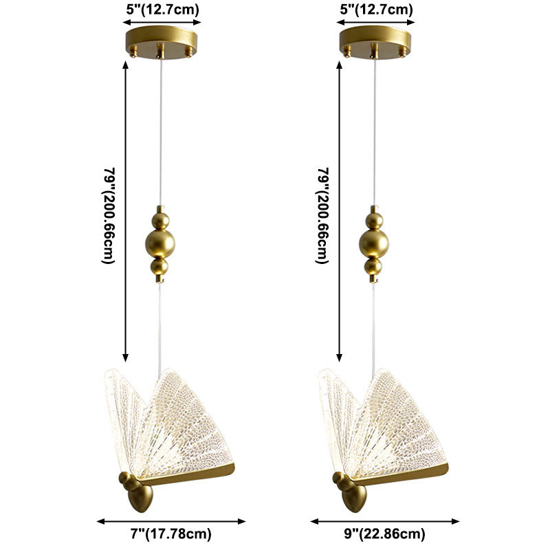 Klarer Schmetterling hängende Deckenleuchte modern