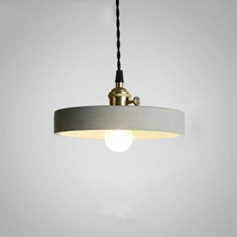 Geometrische Down -Beleuchtung Anhänger Moderner Zement 1 Licht hängende Leuchten in Grau