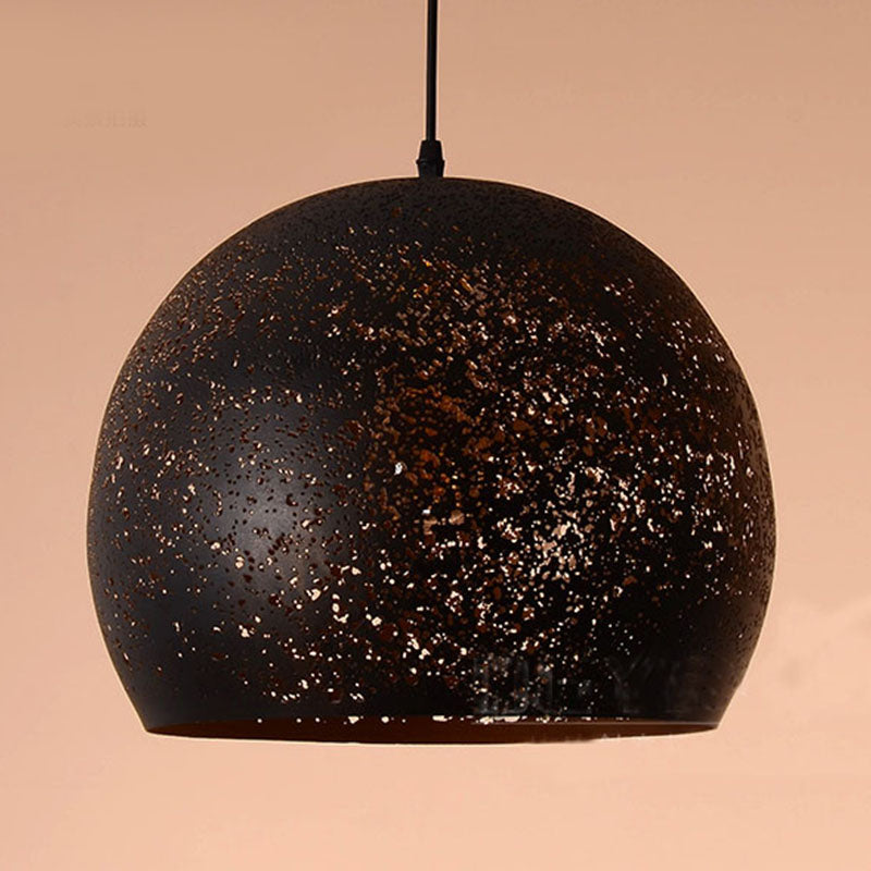 Modern Minimalist Pendant Light, Metallic Single-Light Hanging Pendant Lights in Black