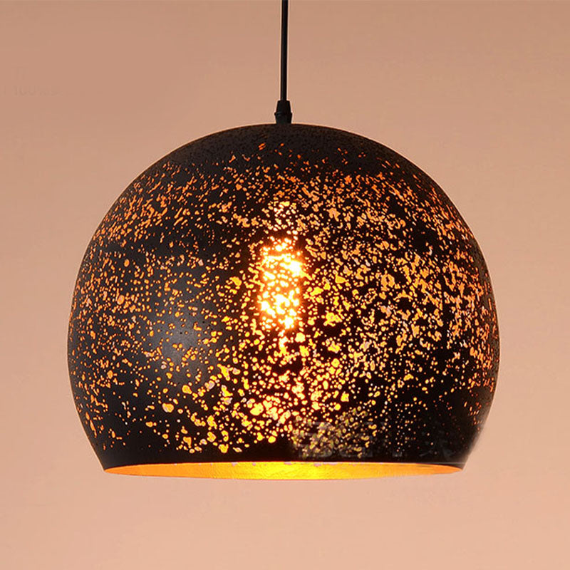 Modern Minimalist Pendant Light, Metallic Single-Light Hanging Pendant Lights in Black