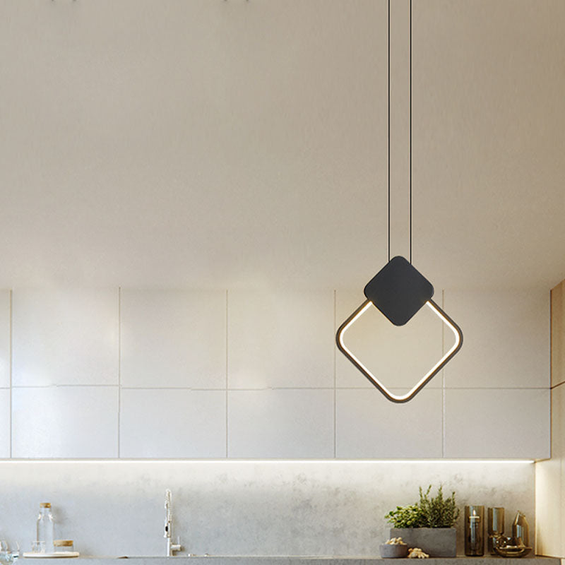 Minimalistische lineare Anhängerbeleuchtung, Metall und Acrylhänge Licht für Wohnzimmer