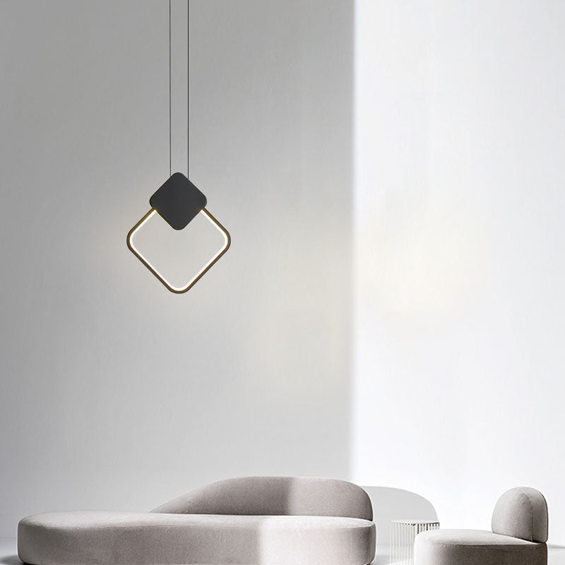 Minimalistische lineare Anhängerbeleuchtung, Metall und Acrylhänge Licht für Wohnzimmer