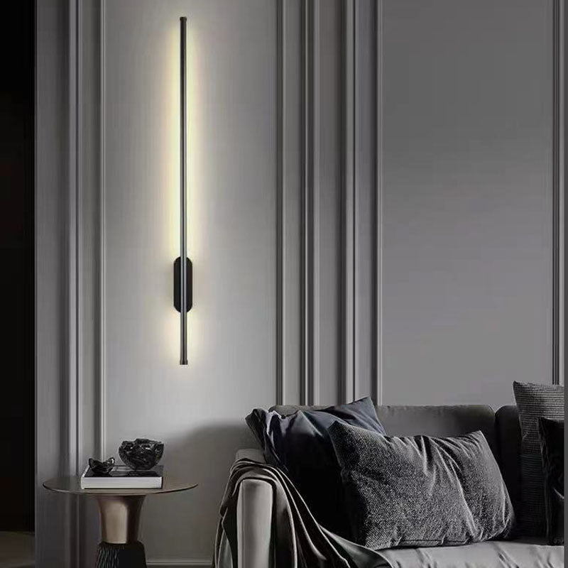 Simple Black Wall Sconce Light, Acrylic Linear Sconce Light Fixture for Bedroom