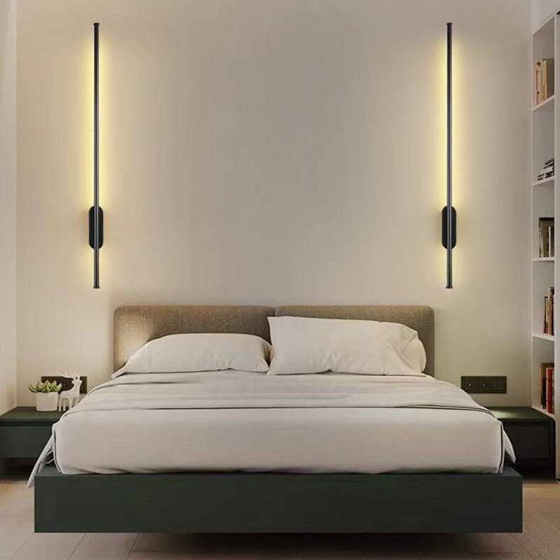 Simple Black Wall Sconce Light, Acrylic Linear Sconce Light Fixture for Bedroom