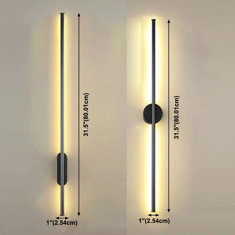 Simple Black Wall Sconce Light, Acrylic Linear Sconce Light Fixture for Bedroom