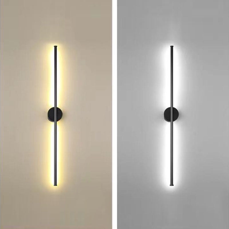 Simple Black Wall Sconce Light, Acrylic Linear Sconce Light Fixture for Bedroom