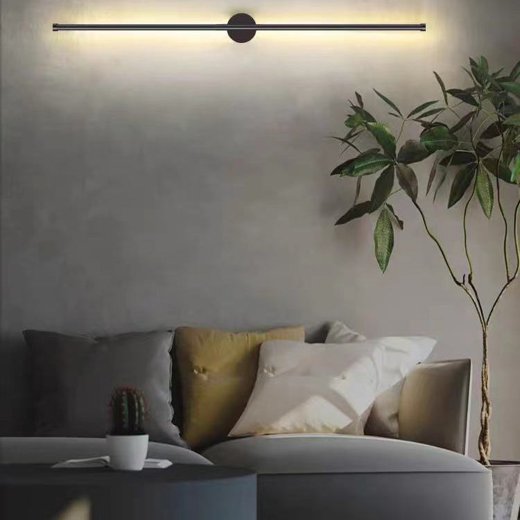 Simple Black Wall Sconce Light, Acrylic Linear Sconce Light Fixture for Bedroom