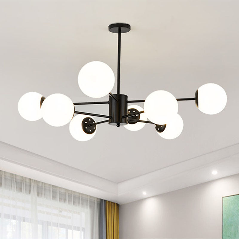 Lámpara de lámparas de lámparas de múltiples luces de vidrio de estilo moderno de estilo moderno en forma de globo