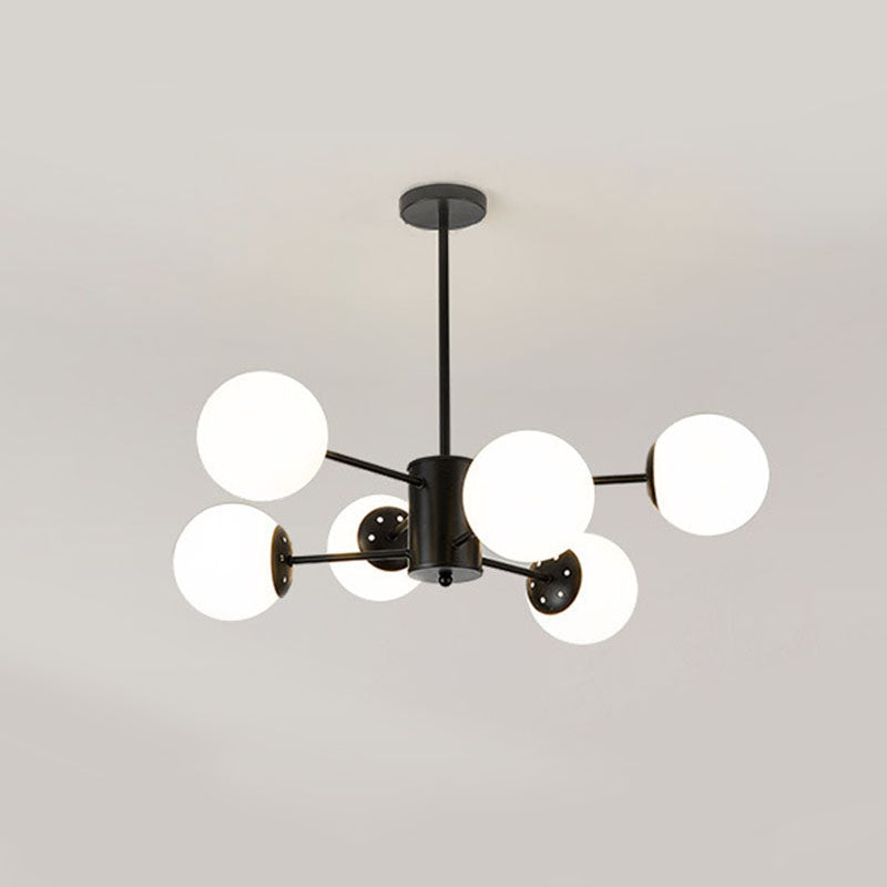 Lámpara de lámparas de lámparas de múltiples luces de vidrio de estilo moderno de estilo moderno en forma de globo