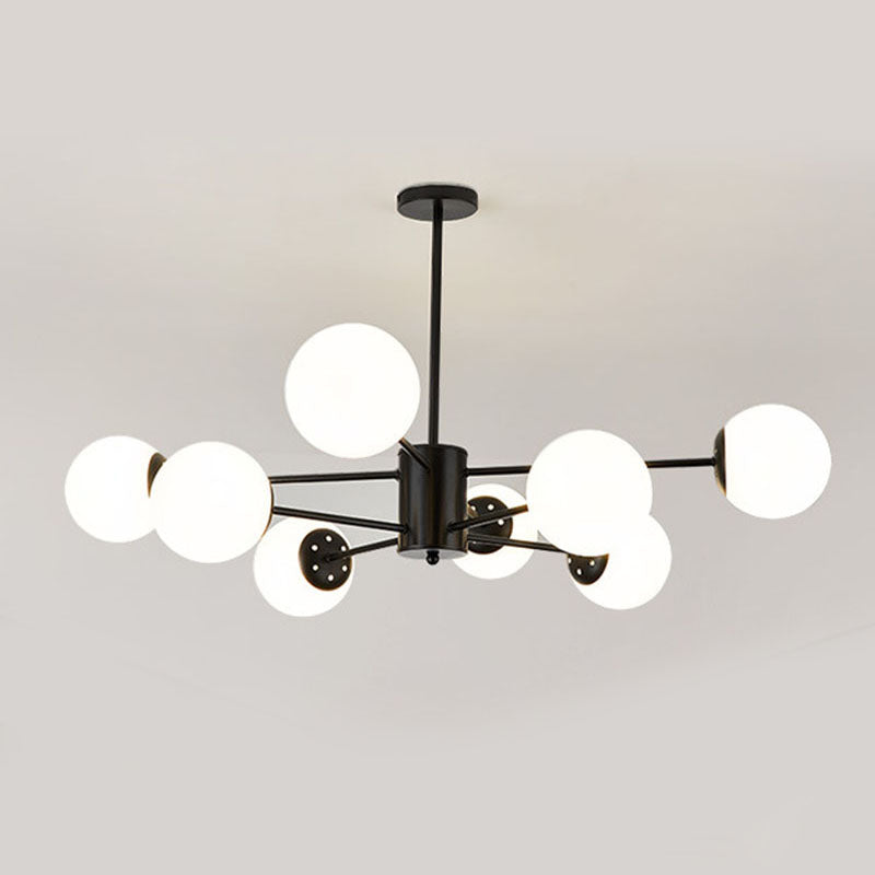 Lámpara de lámparas de lámparas de múltiples luces de vidrio de estilo moderno de estilo moderno en forma de globo
