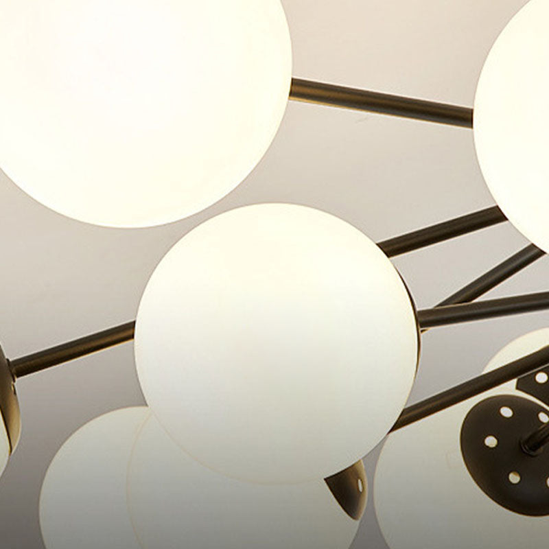 Lámpara de lámparas de lámparas de múltiples luces de vidrio de estilo moderno de estilo moderno en forma de globo