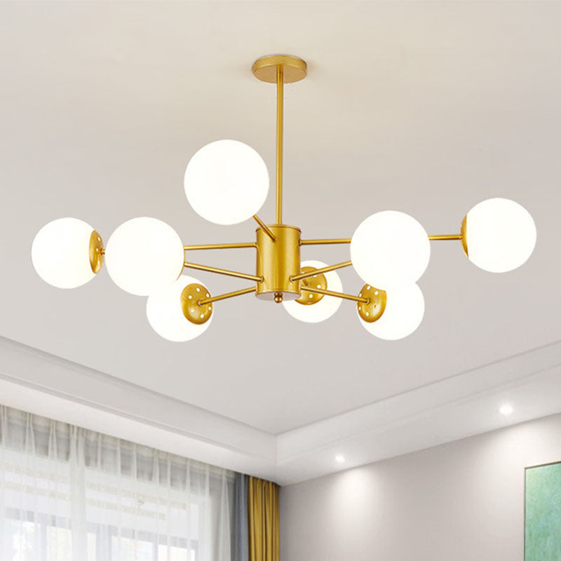 Lámpara de lámparas de lámparas de múltiples luces de vidrio de estilo moderno de estilo moderno en forma de globo